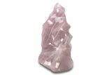 Tall, Polished Rose Quartz Crystal Flame - Madagascar #250175-1